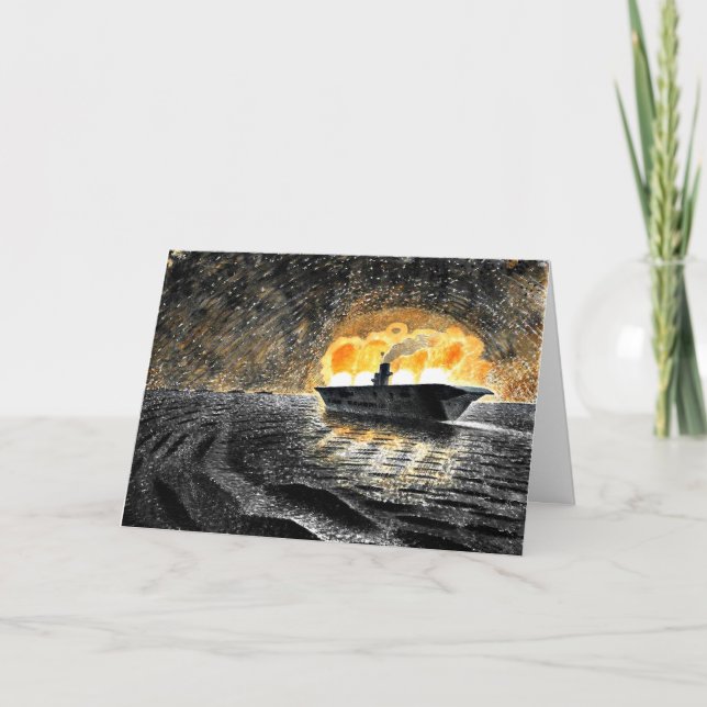 Eric Ravilious art, HMS Ark Royal in Action, Karte (Vorderseite)