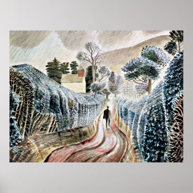 Eric Ravilious Art, Nassnachmittag, Poster (Vorne)