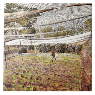 Eric Ravilious art, Strawberry Nets, Fliese