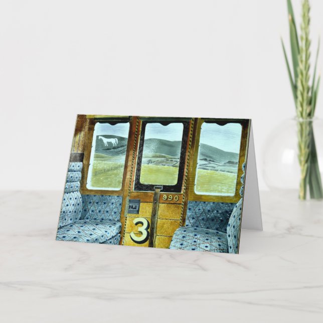 Eric Ravilious Art, Train Landscape, Karte (Vorderseite)