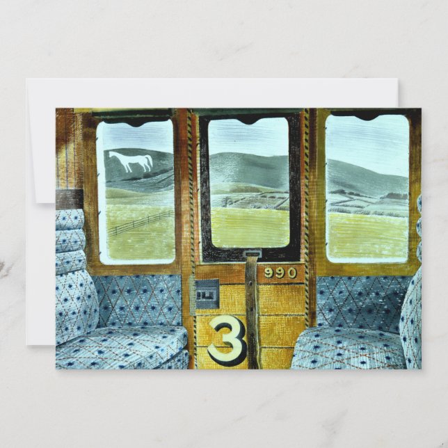 Eric Ravilious Art, Train Landscape, Karte (Vorderseite)