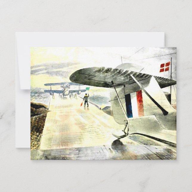 Eric Ravilious art, Walrus Aircraft auf Slipway Karte (Vorderseite)