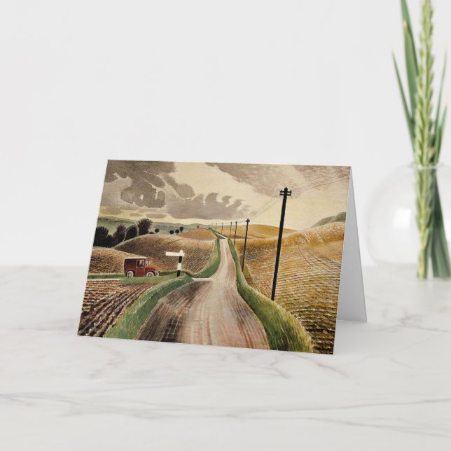 Eric Ravilious Art, Wiltshire Landschaft Karte (Vorderseite)