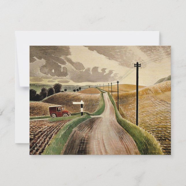Eric Ravilious Art, Wiltshire Landschaft Karte (Vorderseite)