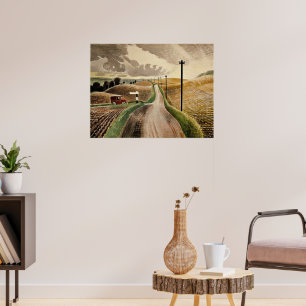 Eric Ravilious Art, Wiltshire Landschaft Poster