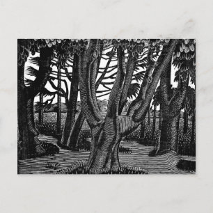 Eric Ravilious Art, Woodland außerhalb von Florenz Postkarte