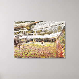 Eric Ravilious Artwork, Strawberry Nets Leinwanddruck