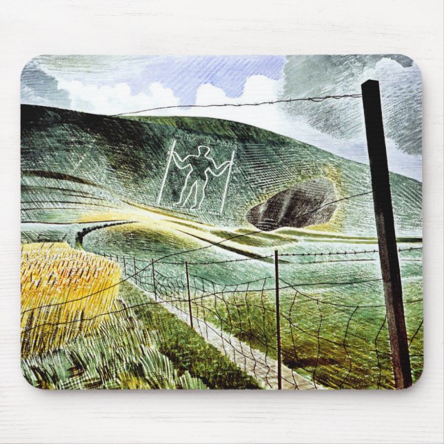 Eric Ravilious - Der Wilmington-Riese, Mousepad (Vorne)