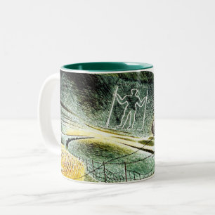 Eric Ravilious - Der Wilmington-Riese, Zweifarbige Tasse