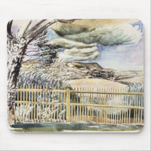 Eric Ravilious - Firle Beacon, Fine Art Malerei Mousepad