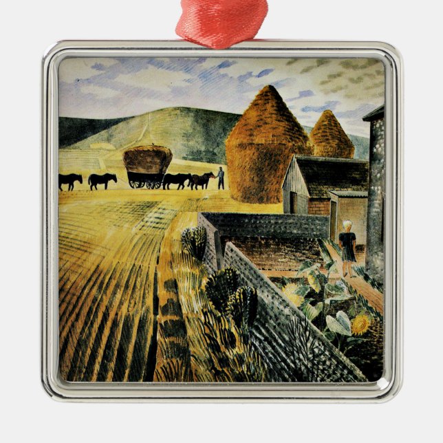 Eric Ravilious - Furlong, famous painting, Ornament Aus Metall (Vorne)