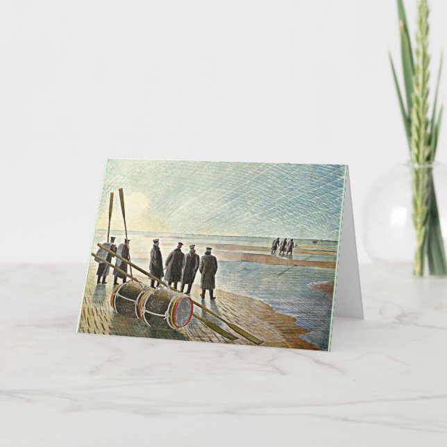 Eric Ravilious - Gefährliche Arbeit bei Ebbe Karte (Vorderseite)