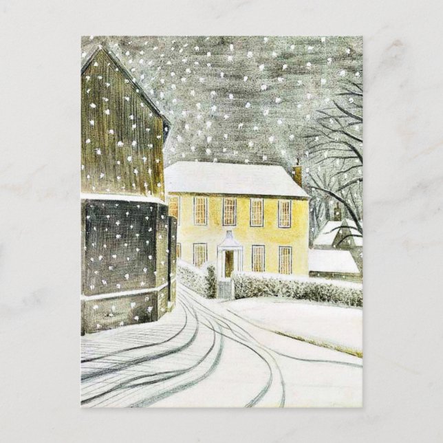 Eric Ravilious - Hallstead Road im Schnee, Postkarte (Vorderseite)