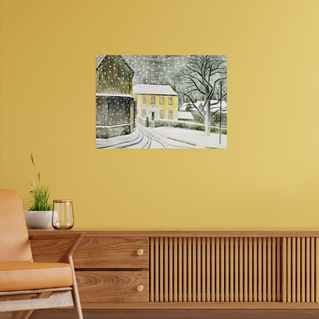 Eric Ravilious - Hallstead Road in Snow, Poster (Wohnzimmer 2)