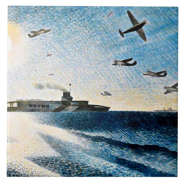 Eric Ravilious - HMS Glorious in der Arktis Fliese (Vorderseite)