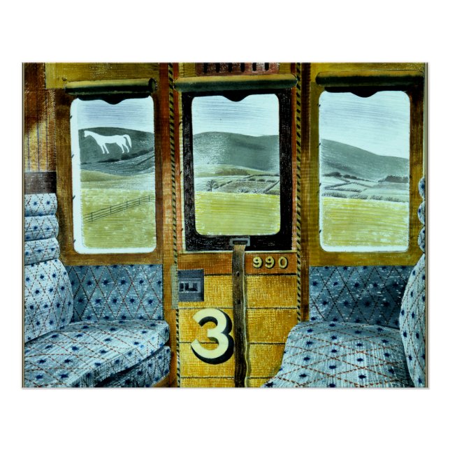 Eric Ravilious Kunst, Zuglandschaft, Poster (Vorderseite)