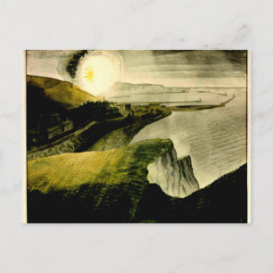 Eric Ravilious - Nachts Shelling by Night, Fine Ar Postkarte