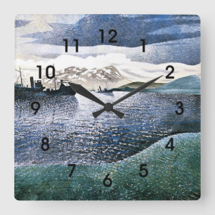 Eric Ravilious - Norwegen, magische realistische K Quadratische Wanduhr