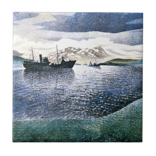 Eric Ravilious - Norwegen, magischer Realismus Fliese