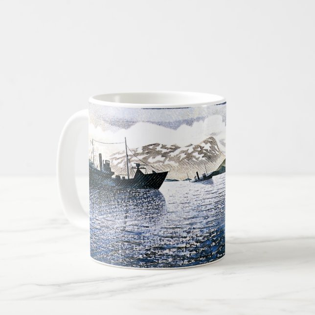 Eric Ravilious - Norwegen, magischer Realismus, Kaffeetasse (Vorderseite Links)