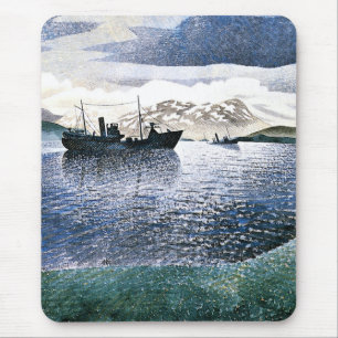 Eric Ravilious - Norwegen, magischer Realismus, Mousepad