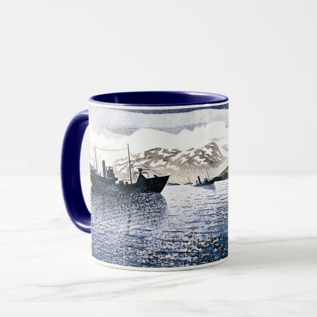 Eric Ravilious - Norwegen, magischer Realismus, Tasse (Vorderseite Links)