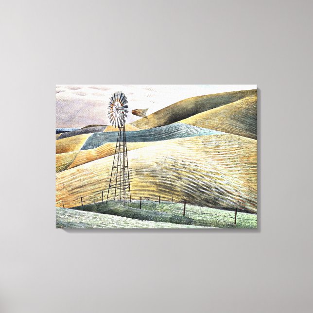 Eric Ravilious painting, Windmill Leinwanddruck (Vorderseite)