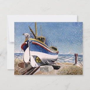 Eric Ravilious - Rettungsboot bei Adelburgh Karte