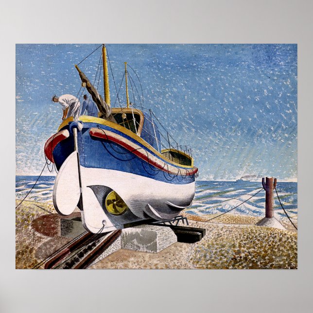 Eric Ravilious - Rettungsboot,  Poster (Vorne)