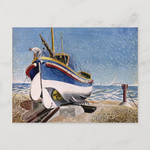 Eric Ravilious - Rettungsboot Postkarte