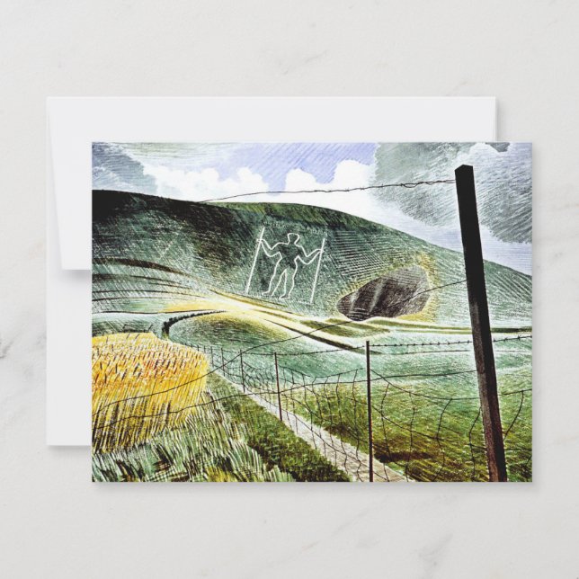 Eric Ravilious - The Wilmington Giant, Fine Art, Karte (Vorderseite)
