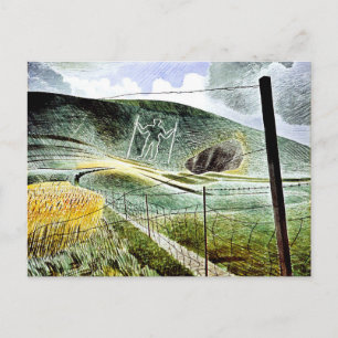 Eric Ravilious - The Wilmington Giant, Fine Art Postkarte