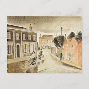 Eric Ravilious - Village Street, Fine Art Postkarte