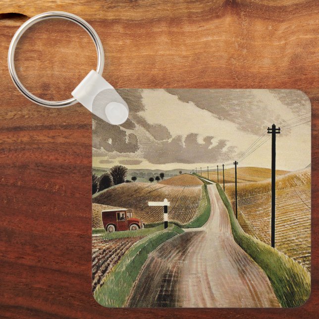 Eric Ravilious--Wiltshire Landschaft,  Schlüsselanhänger (Vorderseite)