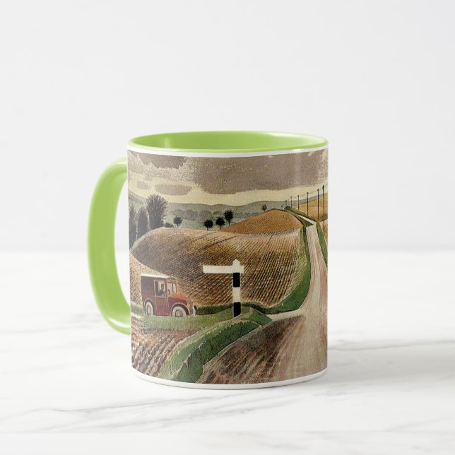 Eric Ravilious - Wiltshire Landschaft, Tasse (Vorderseite Links)