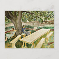 Eric Ravilious - Zwei Frauen im Garten, schöne Kun