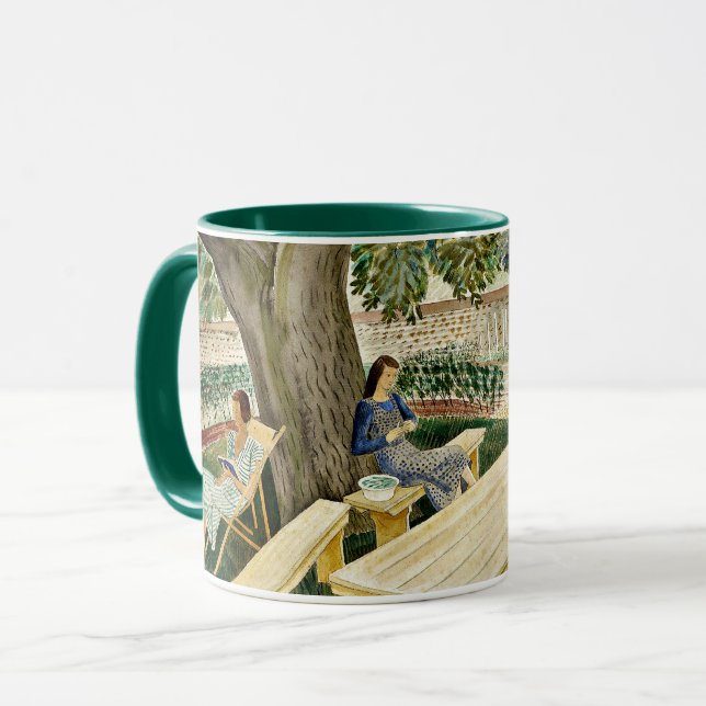 Eric Ravilious - Zwei Frauen in einem Garten Tasse (Vorderseite Links)