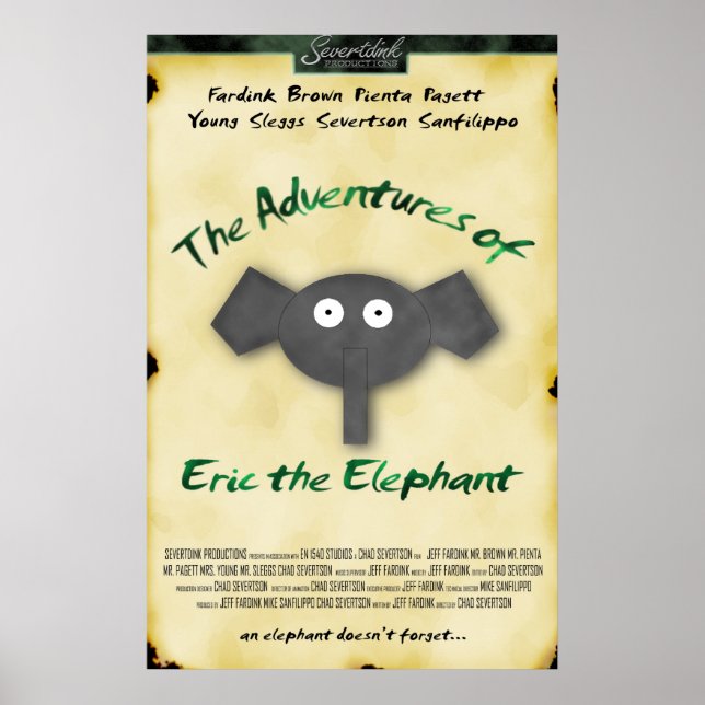 Eric The Elephant Movie Poster (Vorne)