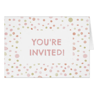 Erica Confetti Watercolor Dots Birthday Einladung