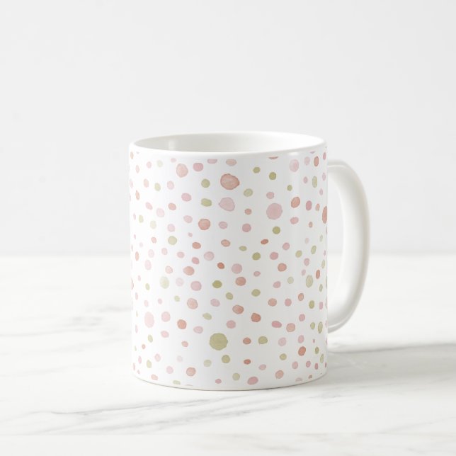 Erica Confetti Watercolor Dots Classic Tasse (VorderseiteRechts)