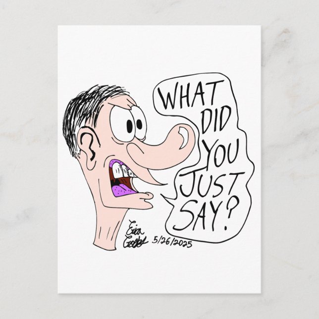 Erica Crooks Comics - What did you just say ? Postkarte (Vorderseite)