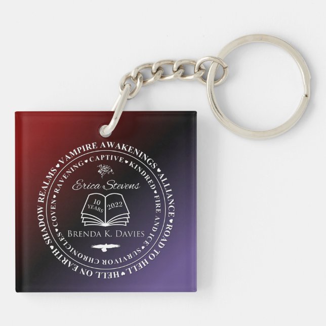Erica Stevens Brenda K Davies 10 Jahre Jubiläum Schlüsselanhänger (Rückseite)