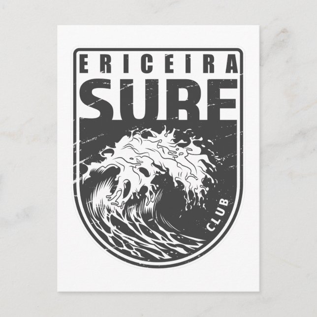 Ericeira Surf Club Portugal Emblem Postkarte (Vorderseite)