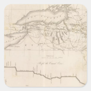 Erie Canal Quadratischer Aufkleber