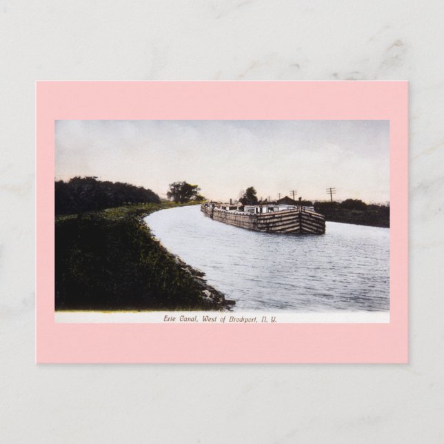 Erie Canal, westlich von Broadport, New York Postkarte (Vorderseite)