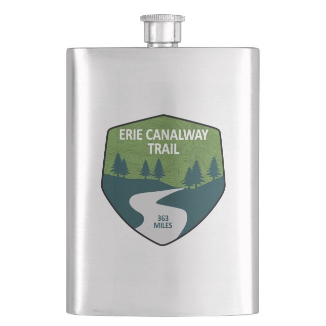 Erie Canalway Trail Flachmann (Vorderseite)