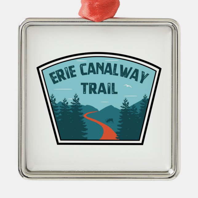Erie Canalway Trail Ornament Aus Metall (Vorne)
