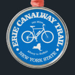Erie Canalway Trail (Radfahren) Ornament Aus Metall<br><div class="desc">Erie Canalway Trail,  New York.</div>