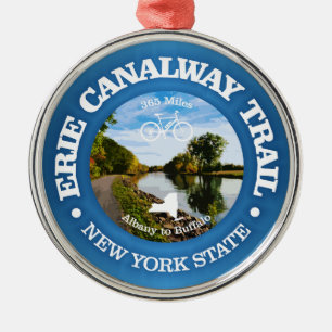 Erie Canalway Trail (Radweg c) Ornament Aus Metall