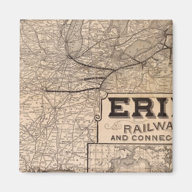 Erie Eisenbahn und Verbindungen Magnet (Vorne)